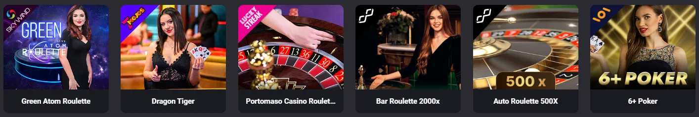 DonBet live dealer casino games
