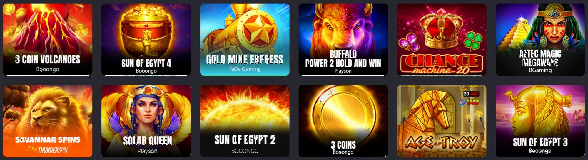 DonBet Casino slots collection featuring popular titles