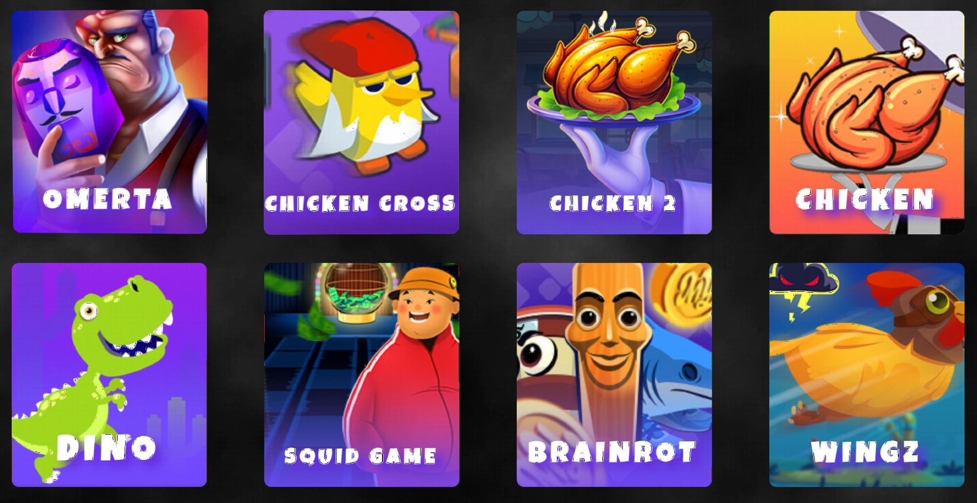 DonBet Casino mini games overview showing game variety